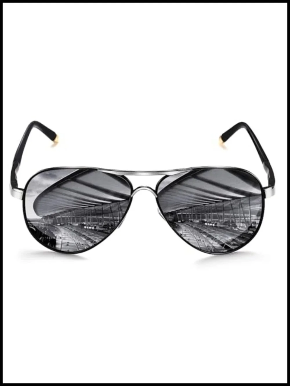Polarized Aviator Sunglasses UV400 Metal Frame Flat Top Driving Lightweight